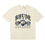 Rhude USA Sailing Nautical Crest Cream Oversized Short Sleeve T‑Shirt