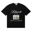 Rhude Monte Carlo Heaven On Earth Vintage Photo Print Black Oversized T‑Shirt