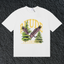 Rhude Futuristic Eagle Forest Vintage White Oversized T‑Shirt