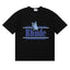 Rhude Eagle Graphic Blue Logo Black Oversized T‑Shirt