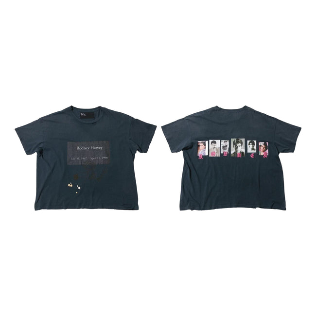 Play Hollywood Rodney Harvey Memorial Front‑Back Photo‑Strip Cropped Boxy Short‑Sleeve Tee Hover Image