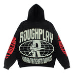 Roughplay Black Vintage Washed Oversized Hoodie