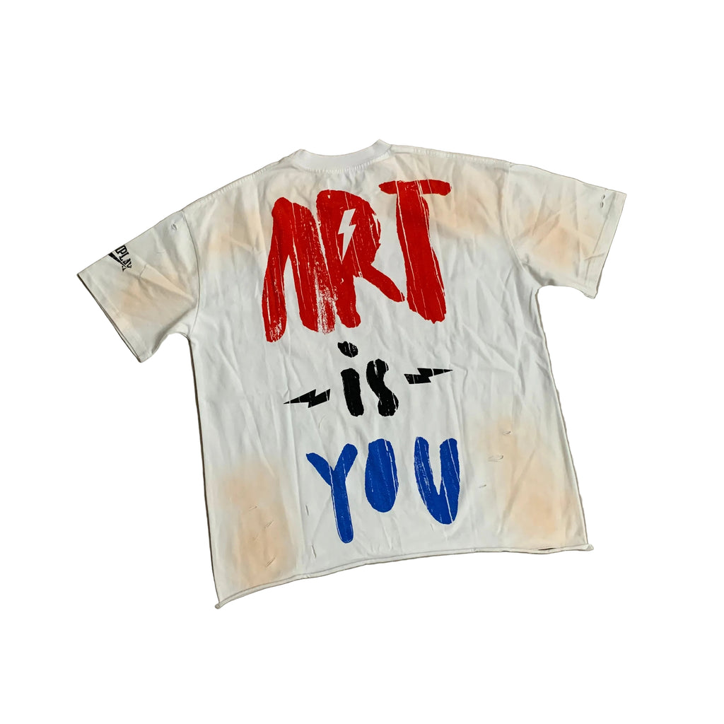 Roughplay  Sun‑Faded Cropped Street‑Grunge T‑Shirt