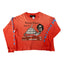 Play Hollywood Vintage‑Wash Orange Cropped Long Sleeve T‑Shirt