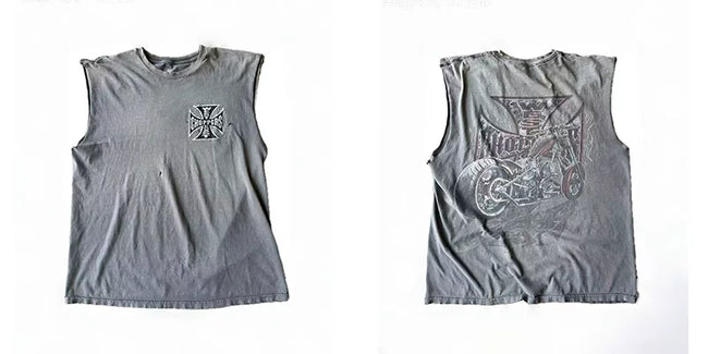West Coast Choppers Motorcycle Graphic Dual‑Side Cut‑Off Tank Top Hover Image
