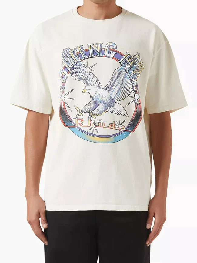 Rhude Nothing Hill Eagle Graphic Oversized T‑Shirt Off‑White Hover Image