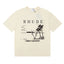 Rhude I Need A Getaway Beach Palm Tree Graphic Cream Oversized T‑Shirt