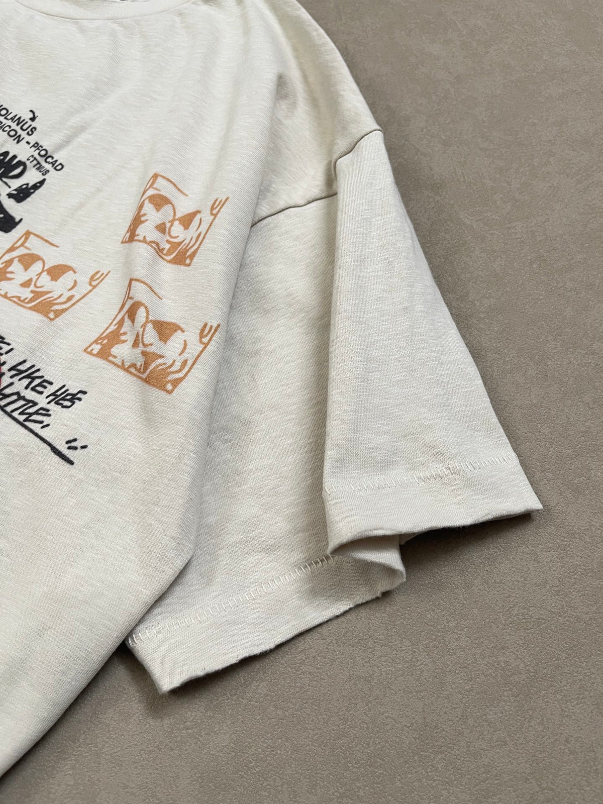 Play Hollywood Vintage‑Wash Cream T‑Shirt
