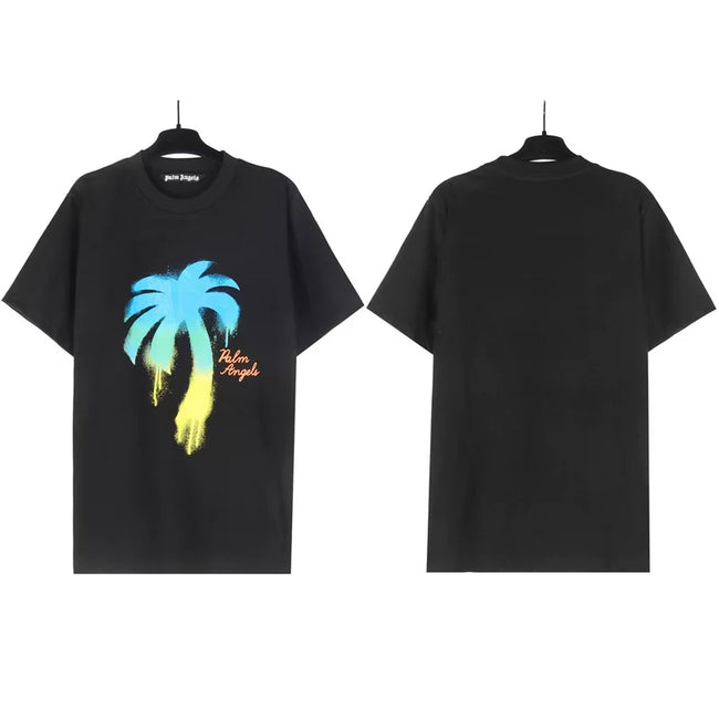Palm Angels Gradient Palm Tree Graphic T-Shirt - Black Hover Image