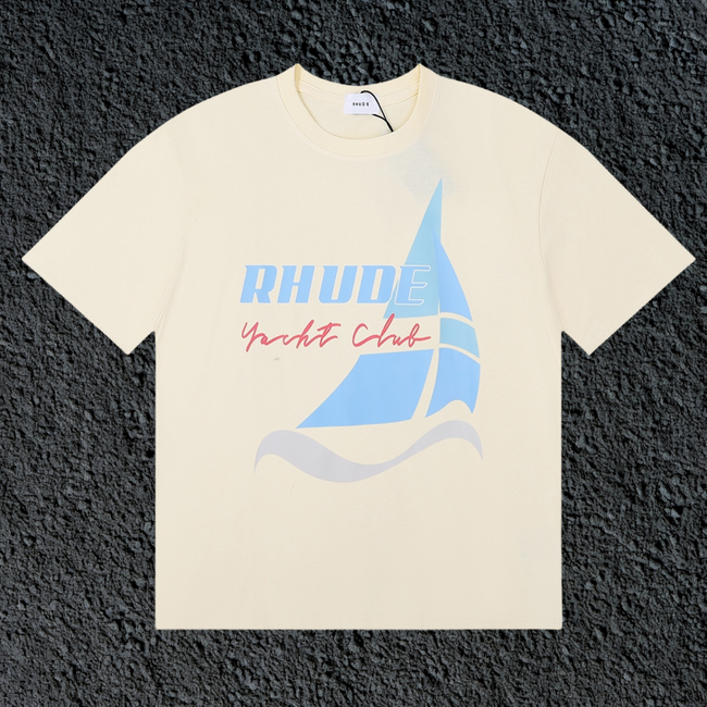 Rhude Yacht Club Sailboat Cream Oversized T‑Shirt Hover Image