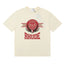 Rhude Sausalito Laurel Crest Varsity Logo Cream Oversized T‑Shirt