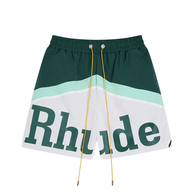 Rhude Color Block Logo Nylon Shorts Hover Image