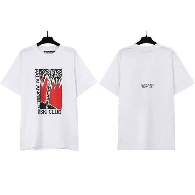 Palm Angels Ski Club Framed Palm Graphic T-Shirt - White Hover Image