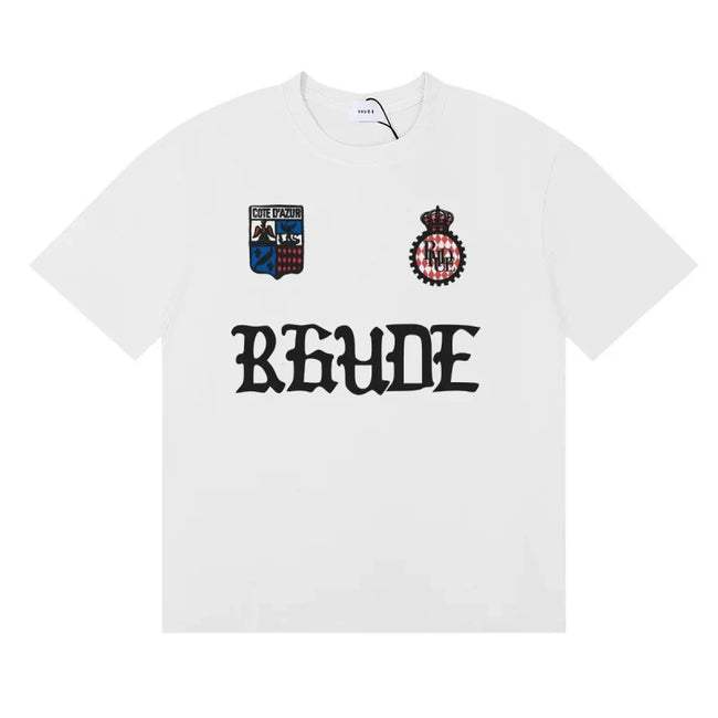 Rhude Gothic Crest Badge Logo Oversized Tee White Hover Image