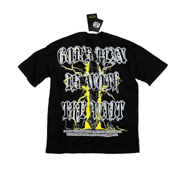 Glazagod Graphic Heavyweight T-Shirt Oversized-BLACK Main Image