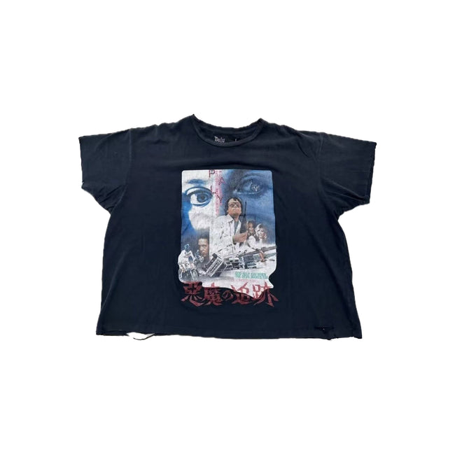 Play Hollywood Vintage Japanese Cult‑Movie Poster‑Print Cropped Boxy Short‑Sleeve Tee Hover Image