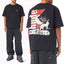 Rhude Wolf Mountain Back Print Pocket Oversized T‑Shirt Black