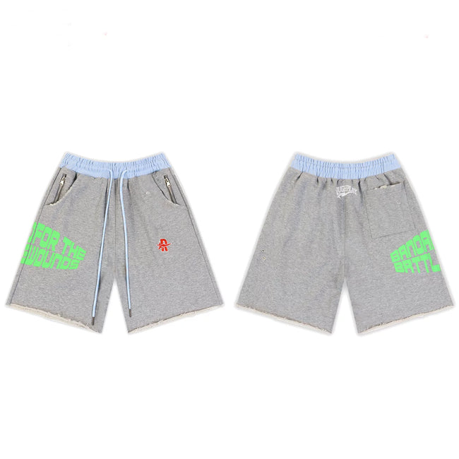 Roughplay Heather Grey Distressed Sweat Shorts Hover Image