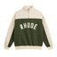 Rhude Color Block Quarter Zip Arch Logo Sweatshirt Green
