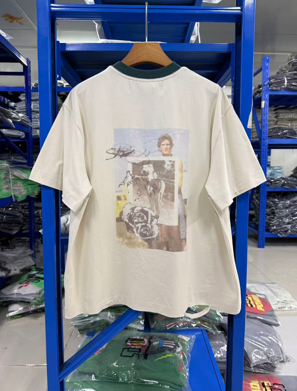 Play Hollywood Vintage Cream Oversized Streetwear T‑Shirt
