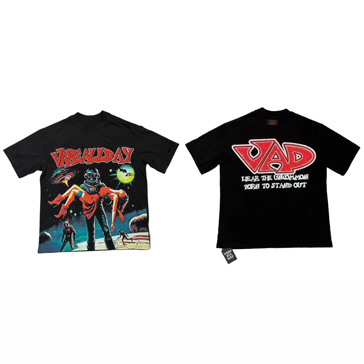 Vare All Day Retro Sci‑Fi Alien Abduction Graphic T‑Shirt