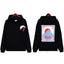 RHUDE Moon Chest Stamp Back Graphic Hoodie Black