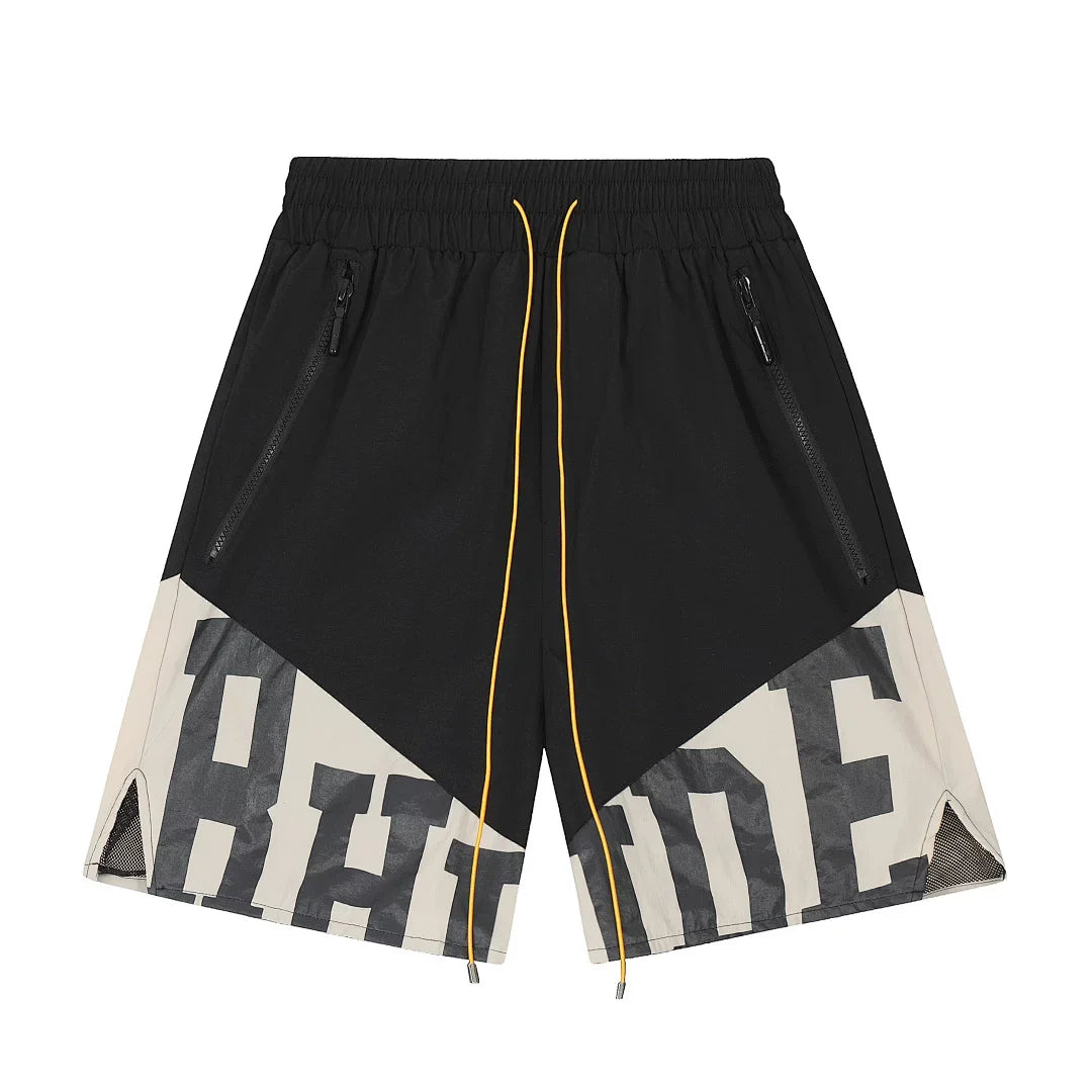 Rhude Color Block Zip Pocket Street Shorts