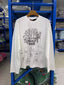 Play Hollywood Vintage‑Wash Off‑White Cropped Long Sleeve T‑Shirt