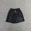Rhude Black Nylon Outline Logo Shorts