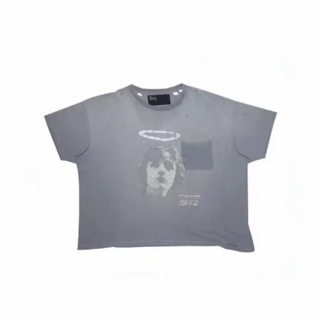 Play Hollywood Halo Sunglasses‑Portrait Patch‑Pocket Cropped Boxy Short‑Sleeve Tee Hover Image