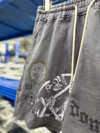 Play Hollywood Vintage‑Wash Grey Sweat Shorts