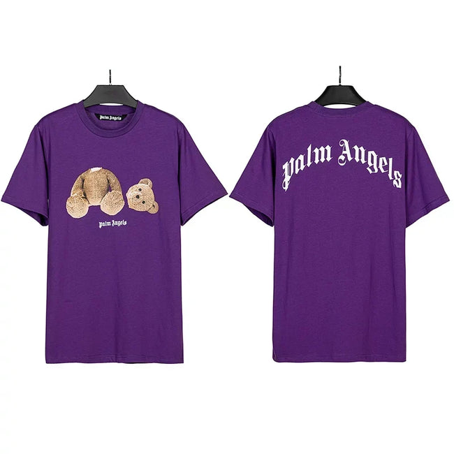 Palm Angels Headless Bear Graphic T-Shirt - Purple Hover Image