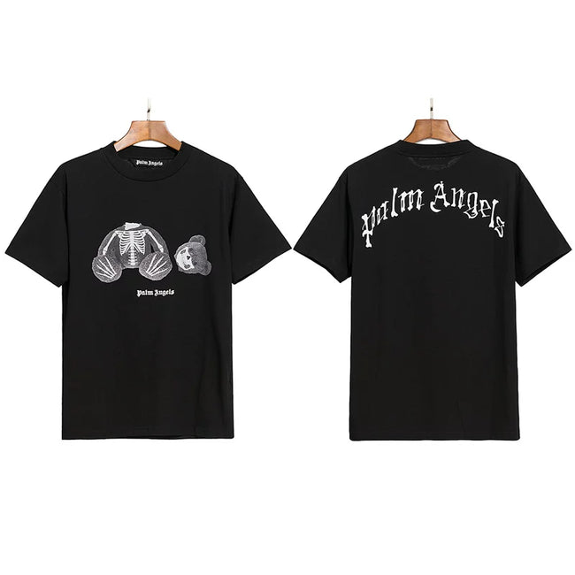 Palm Angels X-Ray Skeleton Bear Graphic T-Shirt - Black Hover Image