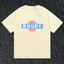Rhude Retro Circle Box Logo Cream Oversized T‑Shirt