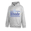 RHUDE Eagle Striped Logo Hoodie Light Heather Grey