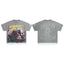 Roughplay Grey Washed Ripped Hem Boxy Cropped T‑Shirt