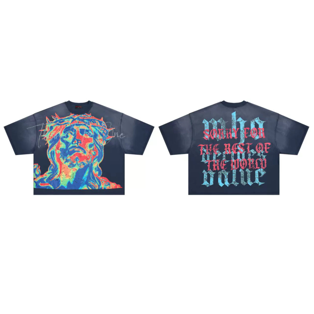 ROUGHPLAY Vintage Wash Boxy Cropped T‑Shirt