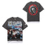 Roughplay Washed Ripped Hem Boxy Cropped T‑Shirt