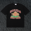 Rhude Saint Croix Palm Island Vintage Black Oversized T‑Shirt