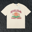 Rhude Saint Croix Palm Island Vintage Cream Oversized T‑Shirt