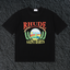 Rhude Saint Barts Island Wreath Badge Black Oversized T‑Shirt