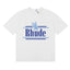 Rhude Eagle Graphic Blue Logo White Oversized T‑Shirt