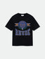 Rhude Varsity Laurel Crest Badge Oversized T‑Shirt Black
