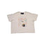 Play Hollywood Paly Faded World‑Map Mask‑Face Square‑Print Cropped Boxy Short‑Sleeve Tee