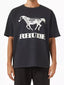 Rhude Stallion Horse Graphic Oversized T‑Shirt Black