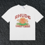 Rhude Saint Croix Palm Island Vintage White Oversized T‑Shirt
