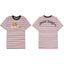 Palm Angels Striped Bear Graphic T-Shirt - Red/White/Black