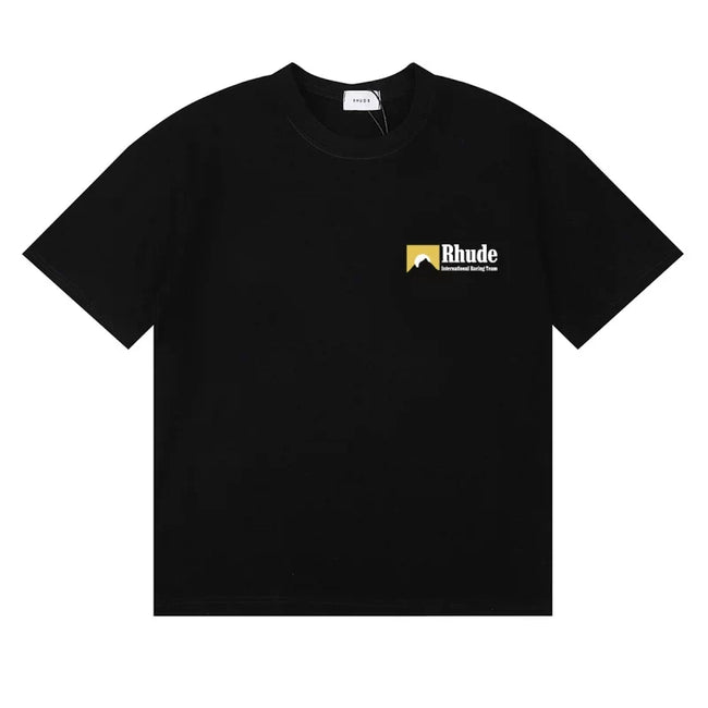 Rhude Small Mountain Logo Left Chest Oversized Tee Black Hover Image