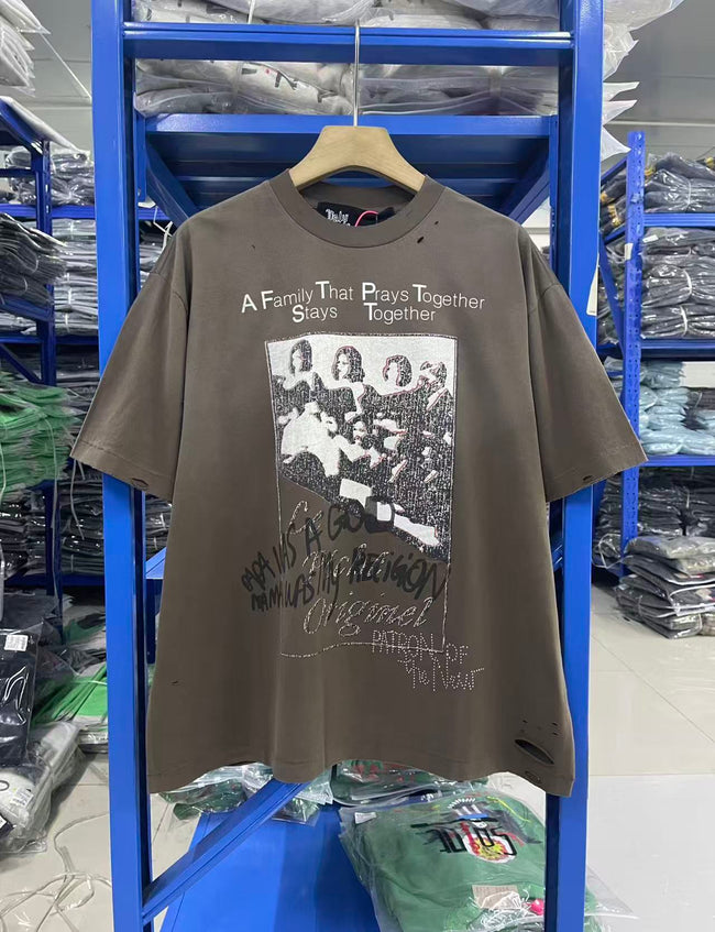 Play Hollywood Vintage‑Wash Brown T‑Shirt Hover Image