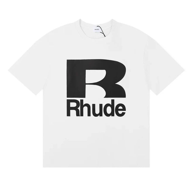 Rhude Men Bold R Logo Street T‑Shirt Hover Image